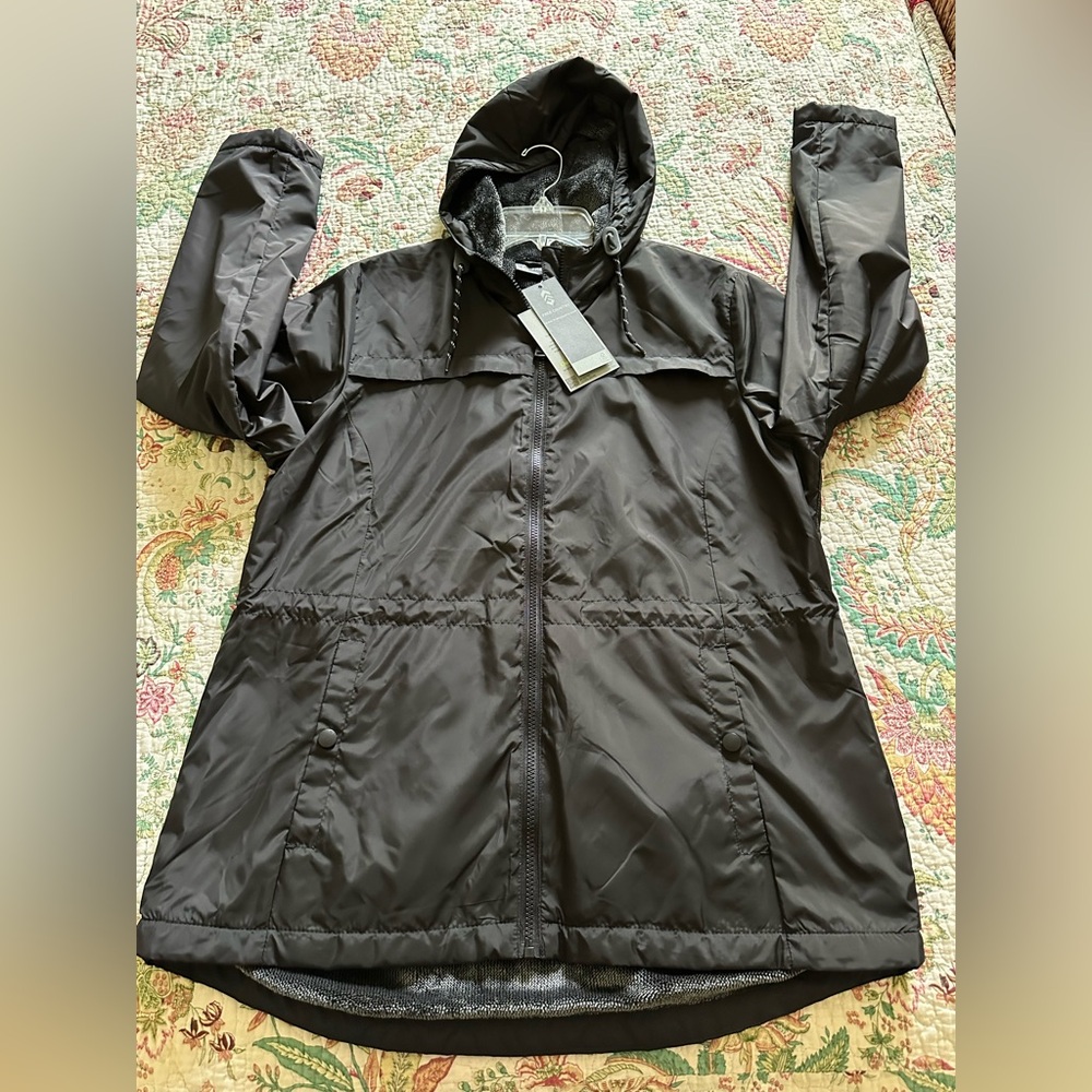 Free‎ Country Men's/Women Black Raincoat. Size Large NWT